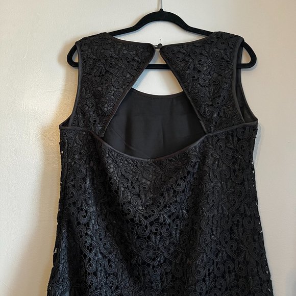 Sleeveless Black Lace Open Back Dress | R&M Richards--#74 - Picture 4 of 6